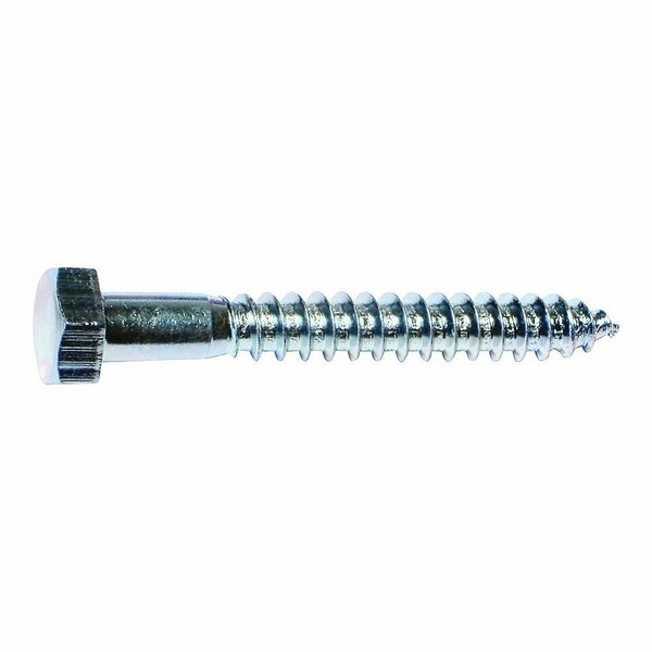 Midwest Fastener Lag Screw, 3/8 in, 3 in, Zinc Plated Hex Hex Drive 01317